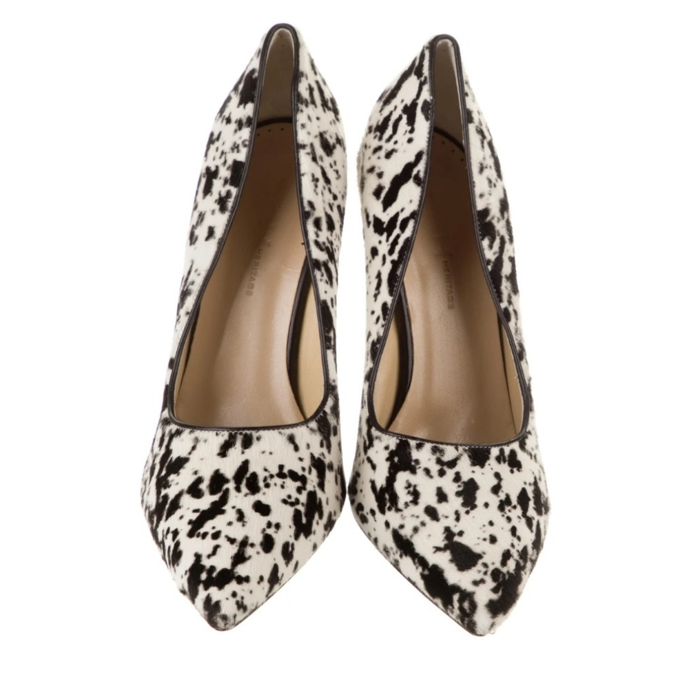 Halston Heritage Calf Hair Printed Pumps